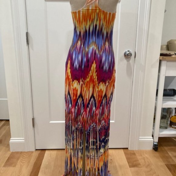 COPY - Beautiful Fringe Bottom Dress - Multi-colored - Picture 2 of 4